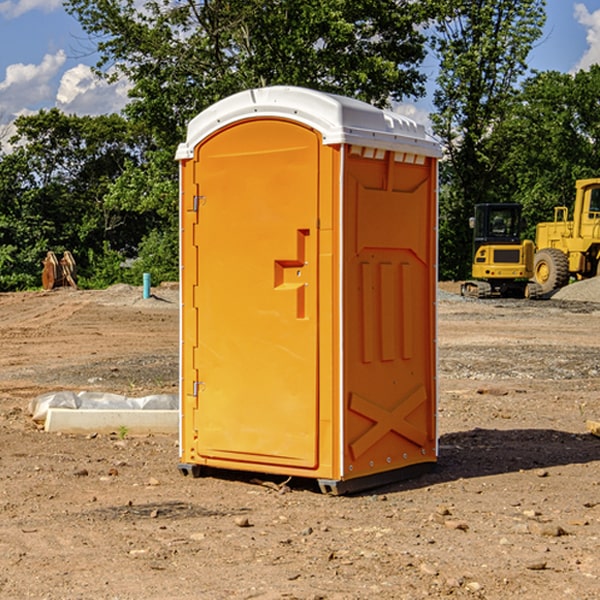 how often are the portable restrooms cleaned and serviced during a rental period in Calhan Colorado